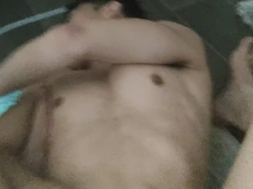 Gay Asian gets bareback cock in his ass while on the phone