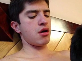Young and straight Latino guys having fun with bareback sex