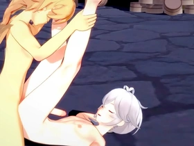 Sissy Maoboii’s steamy Genshin Impact fan art with Aether and Kazuha