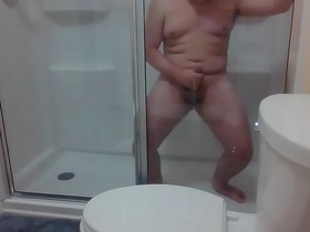 Anal sex in a hotel shower with an Asian amateur