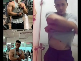Young and straight Vietnamese man goes wild on camera.