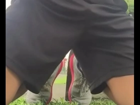 Young gay guy enjoys giving oral sex in public sports places in Asia