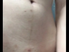 Asian soloboys uncut cock in action