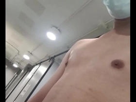 Public toilet in Hong Kong becomes a public restroom for a horny Asian man.