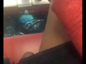 Public pedicurist gets an accidental dick flash