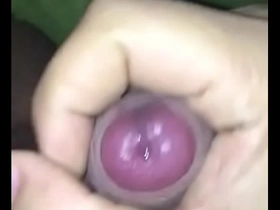 Asian solo boy shows off his big dick