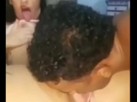 Asian wife enjoys a sensual pussy licking and fingering session with her lover