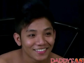 Young Kaiser has Asian feet fetish and enjoys barebacking with Daddy