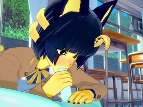 Yaoi anime and manga featuring hot boys Ankha and MoonCat in a steamy scene.