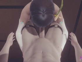 Venti Arcontes steamy blowjob scene in Genshin Impact with POV and without censorship.
