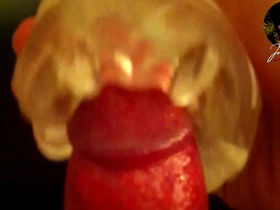 Close up POV of a man pleasuring himself with a Fleshlight Quickshot Vantage until he cums.