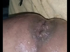 Beautiful transsexual Yammy Rosebuds smooth and perfect ass gets a big toy treatment.