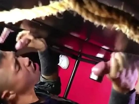Japanese gay gloryhole fun with cum and bukkake
