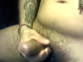 Solo boy from Japan, hard cock with spittle