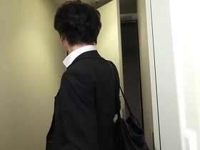 A hot guy comes back to my hotel room and we both take a shower while masturbating.